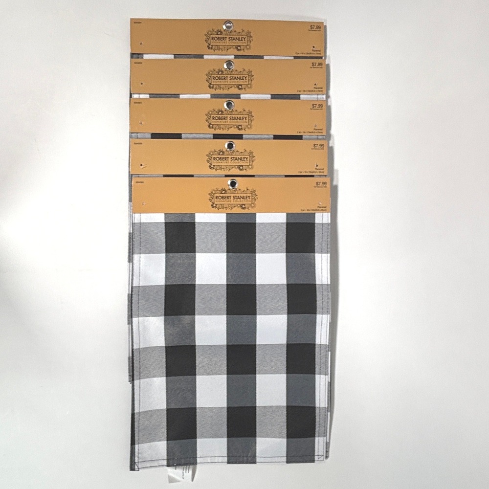 Robert Stanley Buffalo Check Placemats Black White Set of 10 Hobby Lobby 5054564